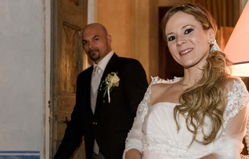 Stefania sposa in primo piano