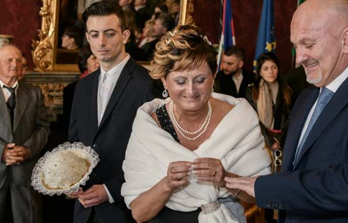 Alessandra e Salvatore scambio degli anelli
