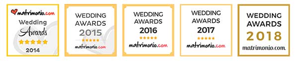 Matrimonio-com bollini annuali del Wedding Awards dal 2014 al 2018