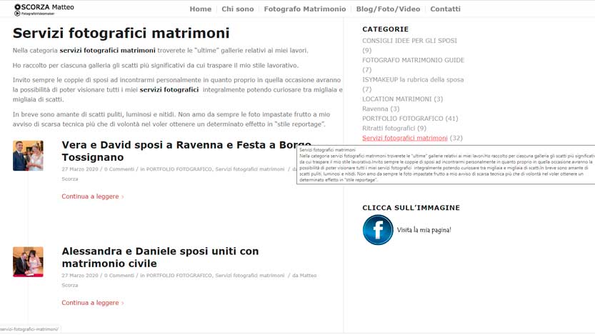 Prova di un numero di servizi fotografici matrimonio numerosi