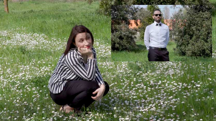 Fotogramma video partecipazioni matrimonio Sara e Thomas
