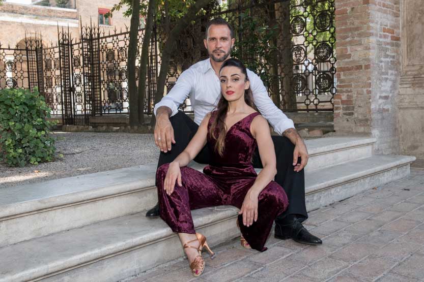Santiago e Fiorella ballerini internazionali fotografati a Ravenna