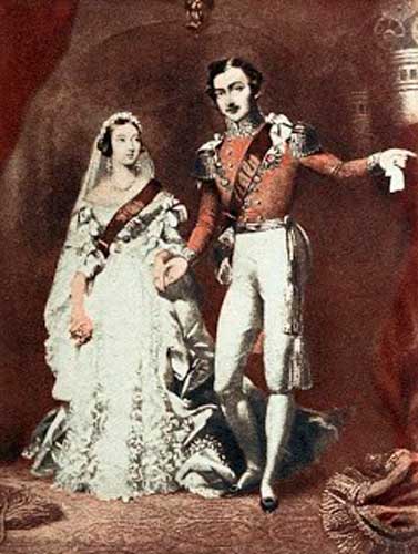 Regina Vittoria in abito da sposa nel 1840