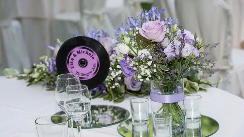 Segnatavolo matrimonio a tema musicale