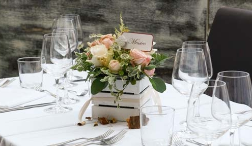 Matrimonio economico semplice centro tavola