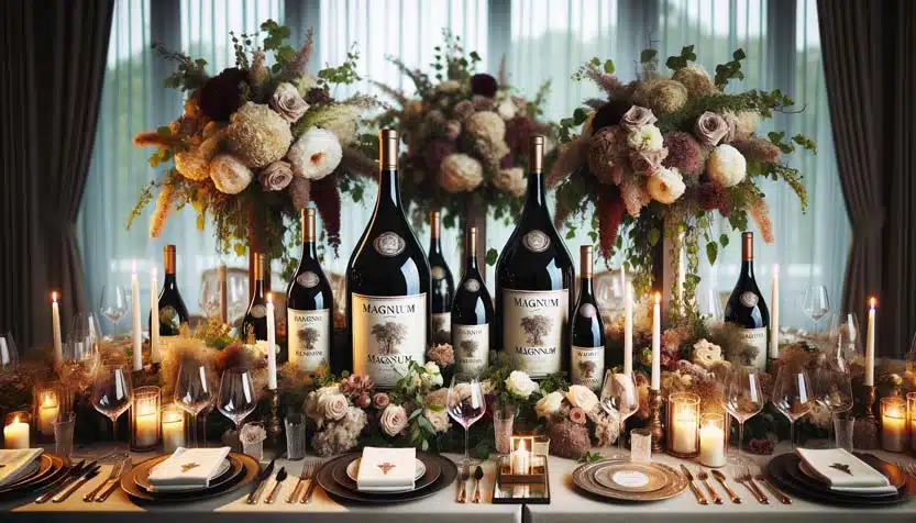 Centro tavola matrimonio a tema vino
