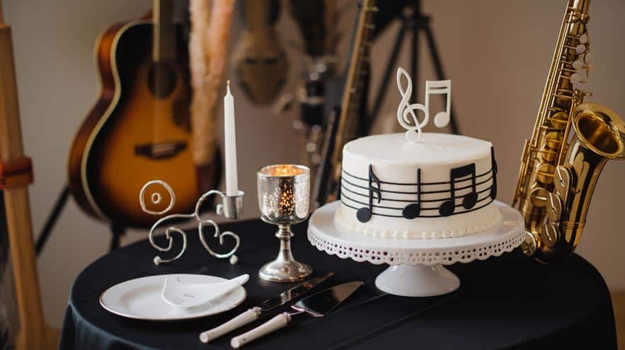 Matrimonio a tema musica decorazione