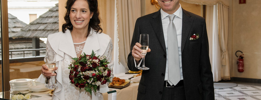 Hotel Carlton Bologna brindisi sposi