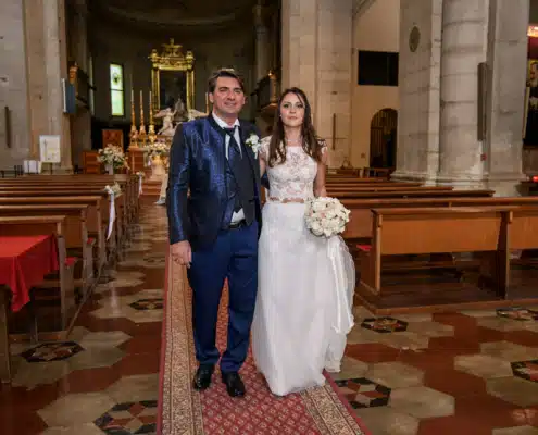 Santa Maria in Porto sposi all'uscita