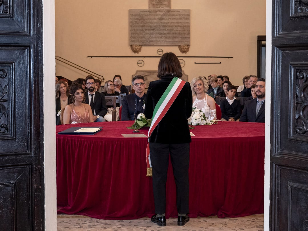 Cerimonia di matrimonio in corso